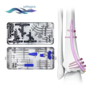 OrthoPro Distal Tibial Intramedullary Nail Instrument Set for orthopedic trauma surgery and fracture fixation