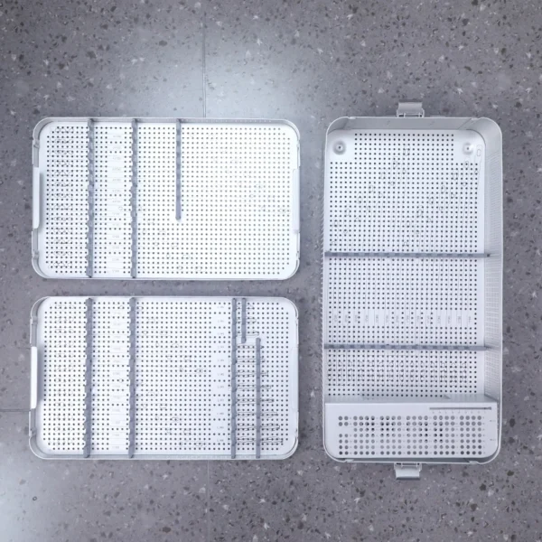 OrthoPro Aluminum DFN Intramedullary Nail Box for sterilization and storage of distal femur orthopedic implants