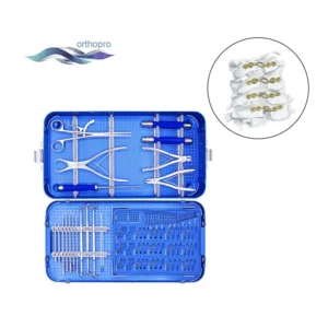 Laminar Shaping Plate Instrument Set in sterilization case for cervical surgery