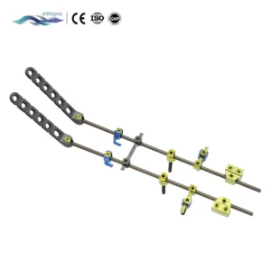 Posterior Cervical Screw System kit with titanium polyaxial screws and rods