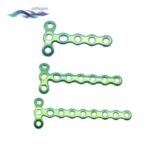 1.5mm Mini T Locking Plate 3 Holes for hand surgery