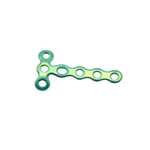 Titanium Y-shape mini locking plate screw holes detail