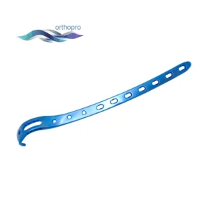 Proximal Femoral Hook Locking Plate with Cable for periprosthetic fracture and trochanteric fixation surgery.